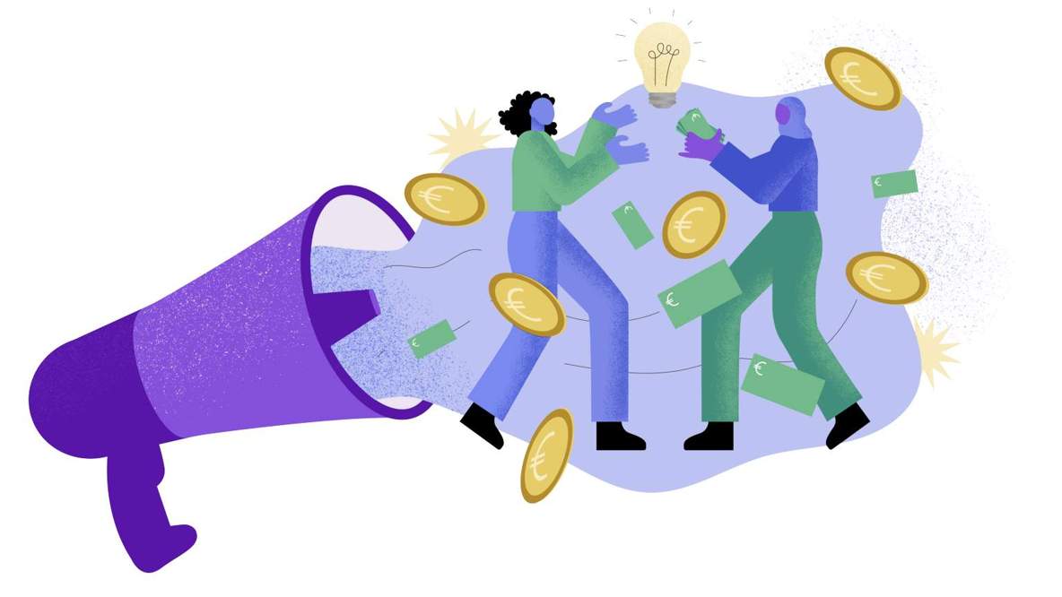 Illustratie van een megafoon